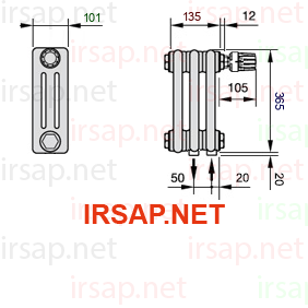 Радиатор IRSAP Tesi 30365/3 T25 CL 01
